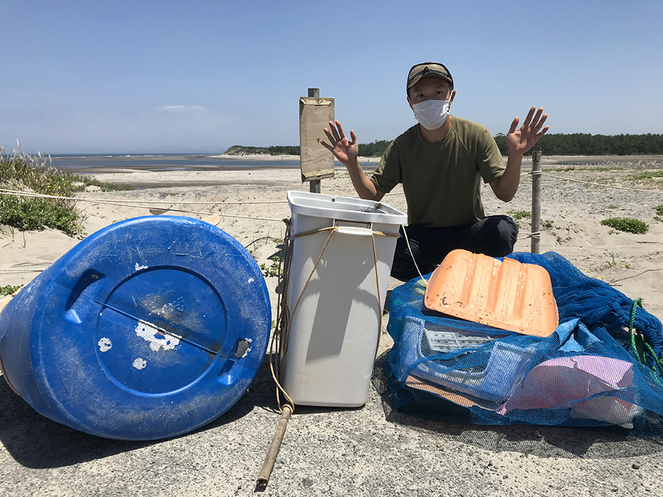 海岸清掃の獲れ高